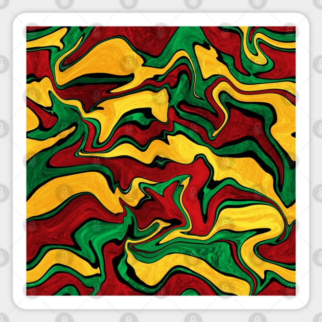 Rasta colors pattern Sticker by NadiaChevrel